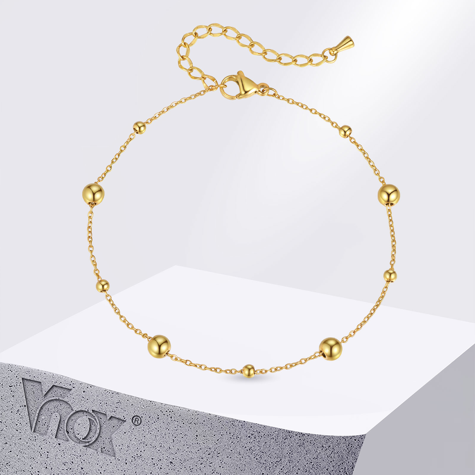 Jc Jewelry & Watches Photos - Vnox الفولاذ المقاوم للصدأ الخرز الخالخال