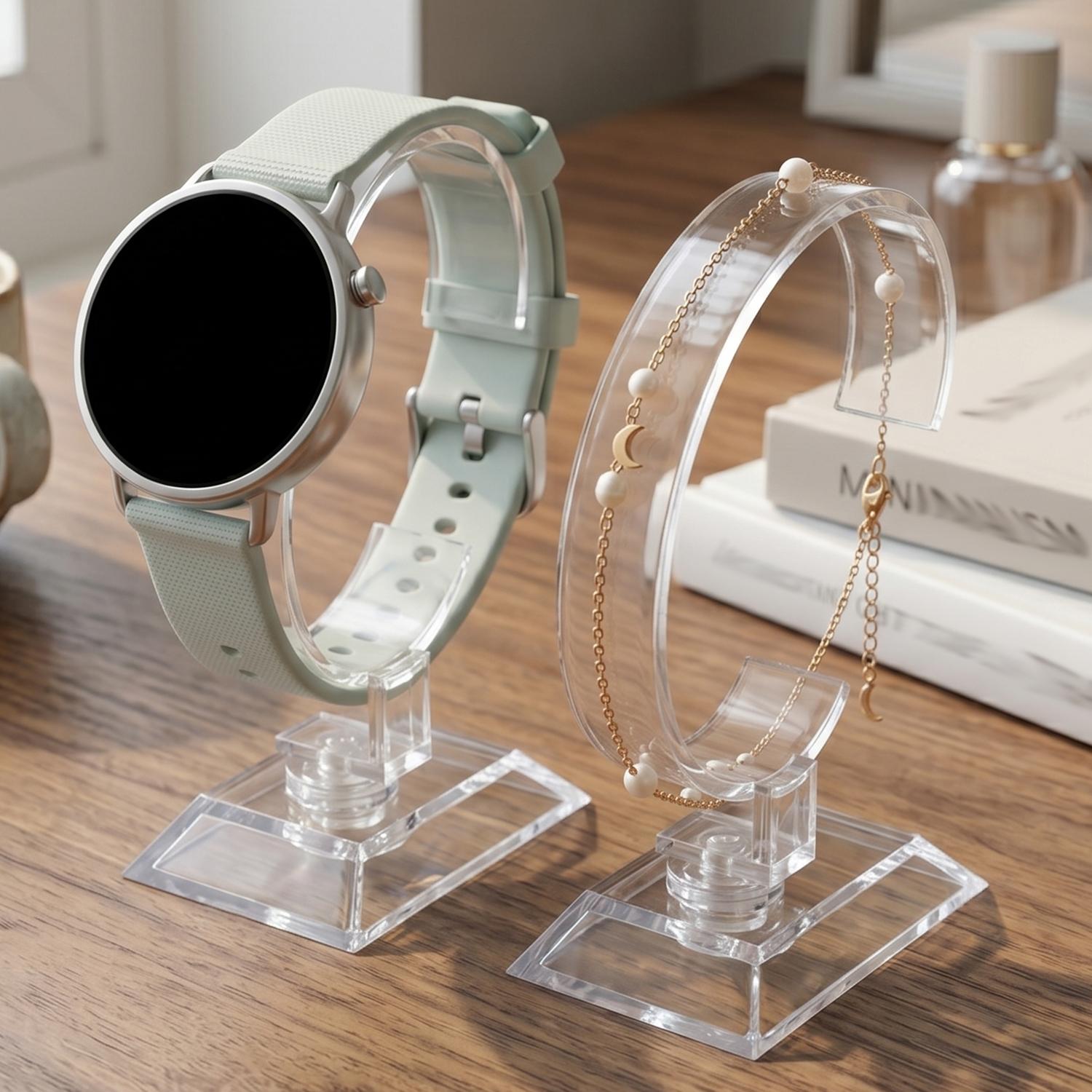 حامل عرض ساعات شفاف على شكل حر - مراجعة Jewelry And Watches Inc وسعره